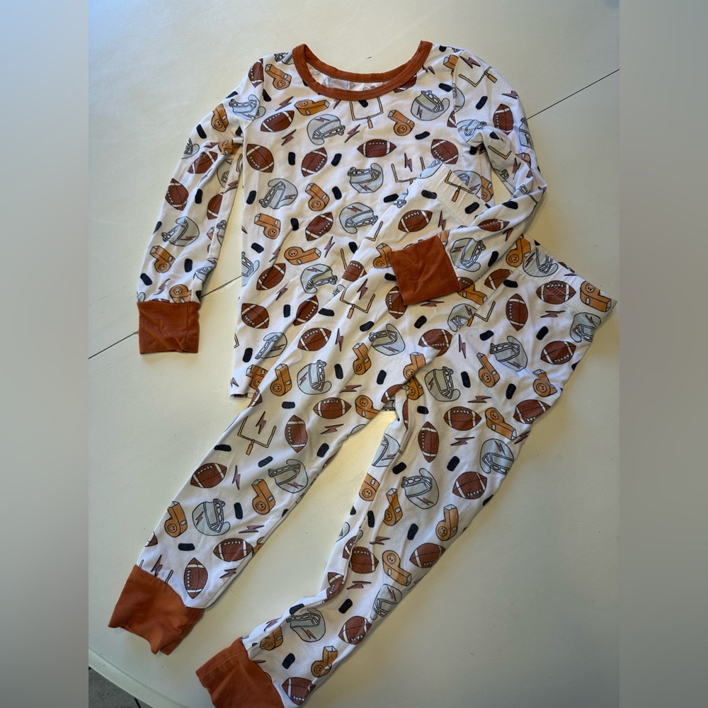 Caden Lane football two piece pajamas size 2T